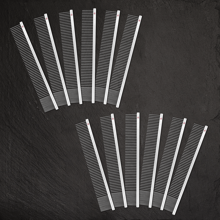 12 PACK- #8 11.75 in Coarse-Fine Grooming Comb