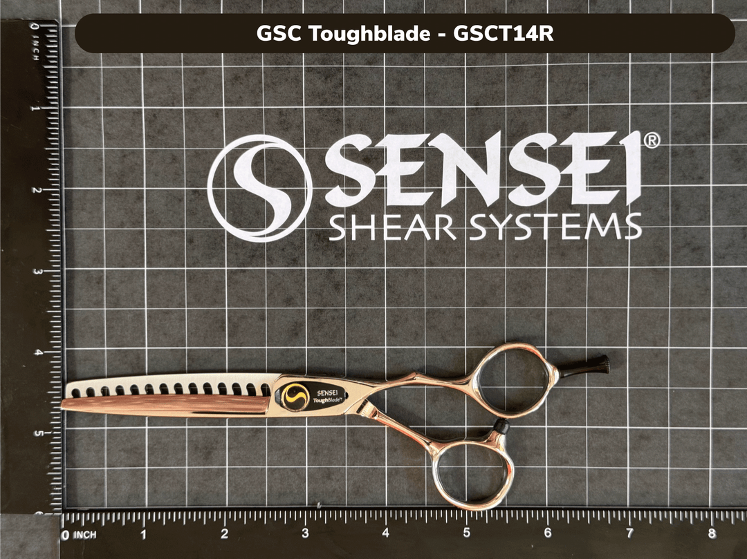 SENSEI GSC TOUGH-BLADE 14 TOOTH REVERSE-EURO POINT-CUT TEXTURE SHEAR