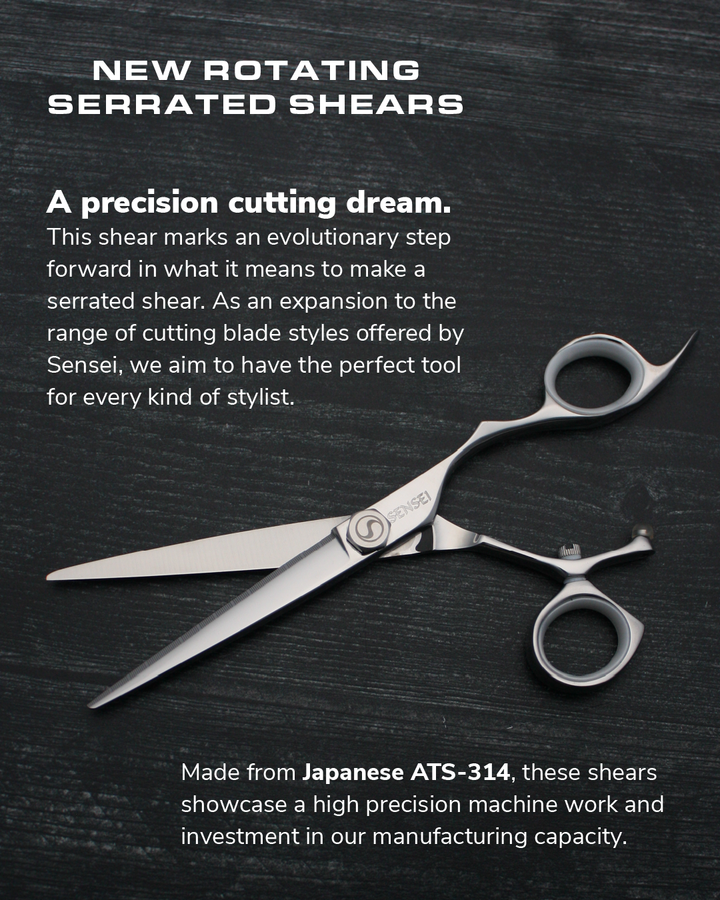 NEW! ROTATING 25 TOOTH SERRATED THINNING SHEAR