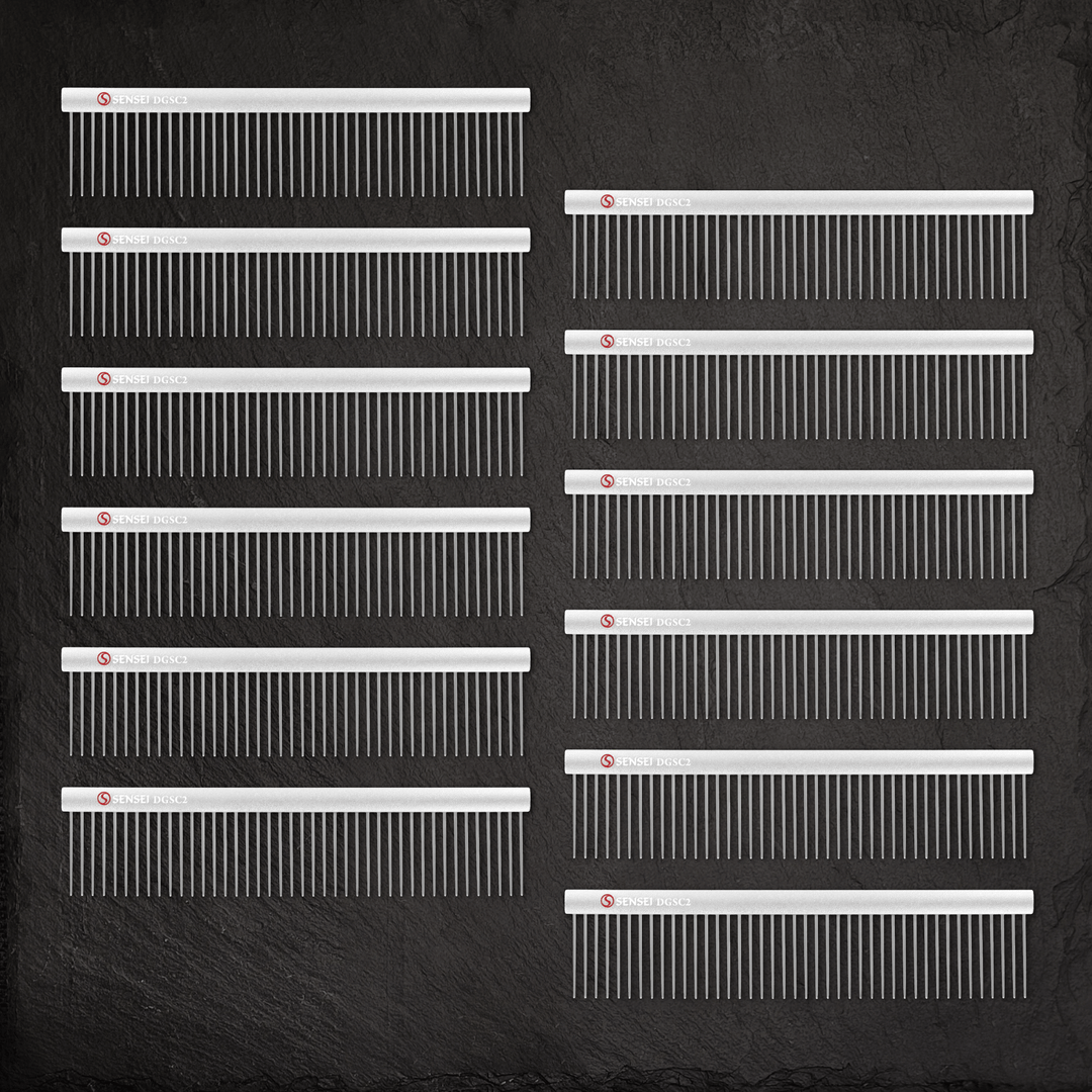 12 PACK - #2 7.5 in Grooming Comb Coarse Tooth