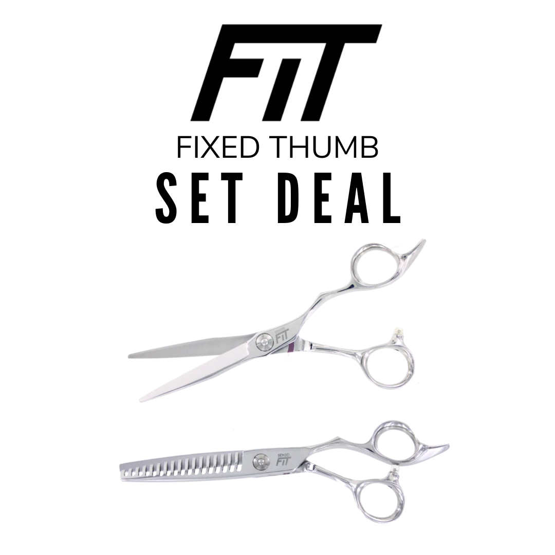 FIT hairdressing shear set fixed thumb