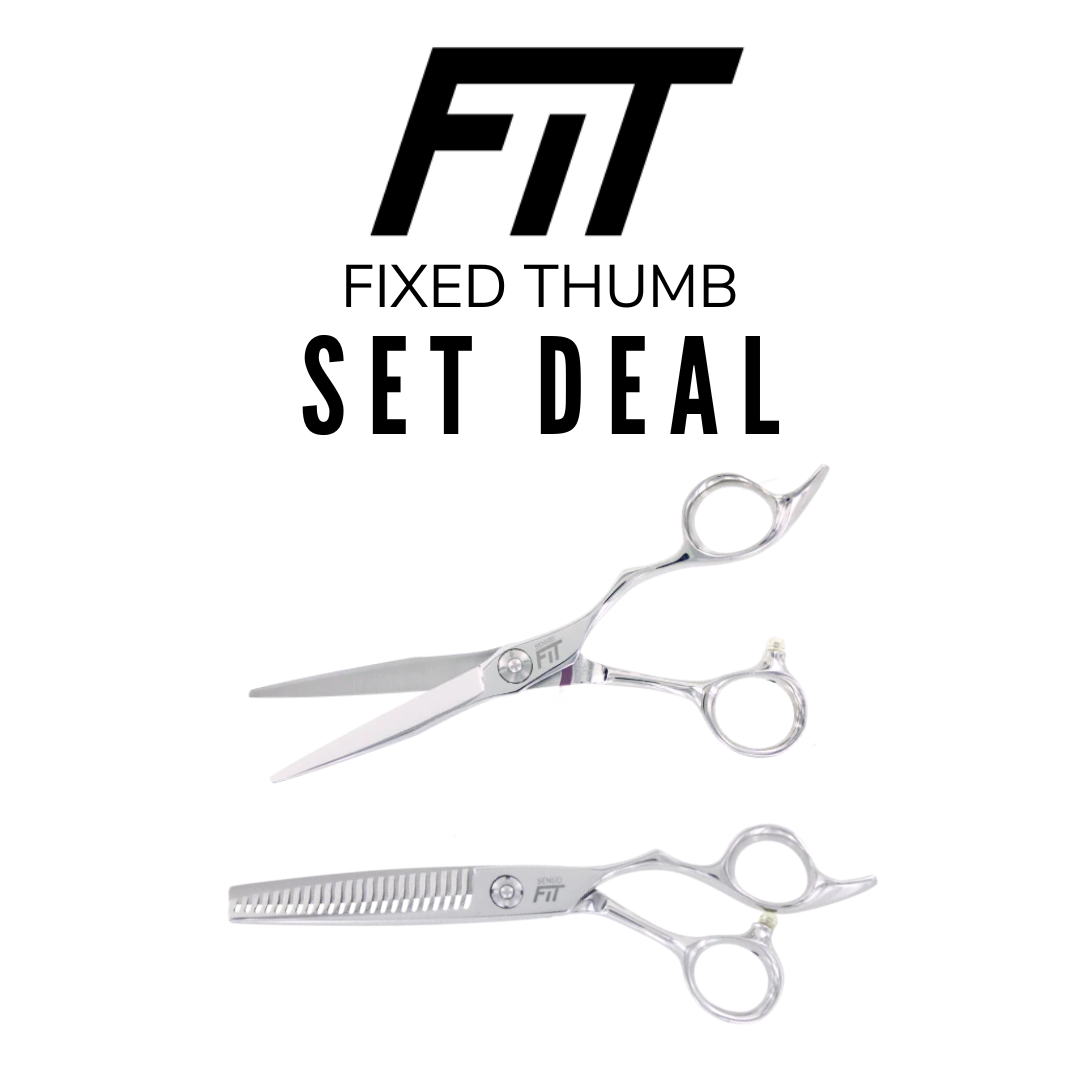 FIT hairdressing shear set fixed thumb