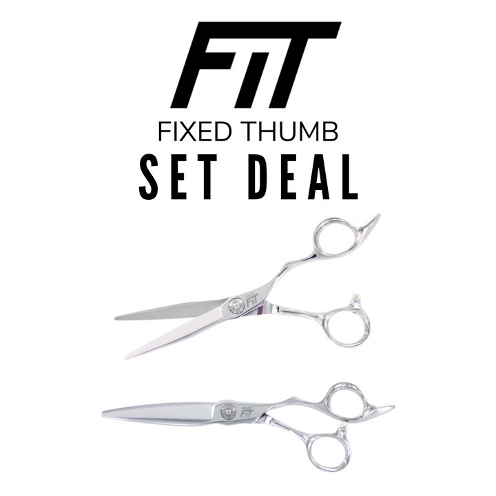 FIT hairdressing shear set fixed thumb